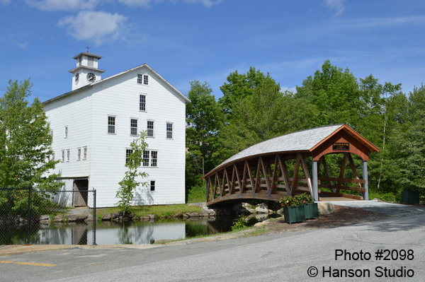 Sunapee Harbor, NH - Sugar River Bridge and Old Town Hall